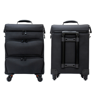 Koncai cán mỹ phẩm trang điểm Trường hợp với 2 ngăn kéo lớn trường hợp móng tay Xe đẩy đi du lịch mỹ phẩm <span class=keywords><strong>Train</strong></span> trường hợp cho tiệm làm móng tay - Product Image 2