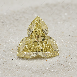 เพชรเลี้ยงในห้องปฏิบัติการ IGI GIA Certified 5 กะรัต ขายส่ง เพชรสังเคราะห์ HPHT CVD สีเหลืองแฟนซี ระดับความสะอาด VVS VS เพชรรูปดอกบัว - Product Image 2