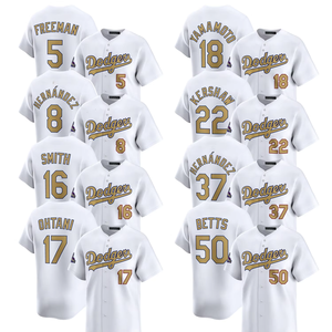 Collection Or 2025 – Maillots de baseball Los Angeles pour hommes, édition limitée, personnalisables, uniformes brodés avec logos, blanc - Product Image 1