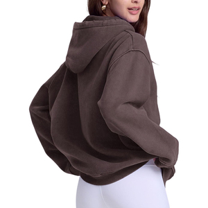 Nouveauté : sweat à capuche pour femme en molleton décontracté d'hiver, lavage à l'acide, logo personnalisé, 100% coton, écologique, séchage rapide, haute qualité - Product Image 2