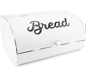 Tarro de Metal personalizado de la mejor calidad, contenedor de almacenamiento de alimentos blanco hermético para pan - Product Image 1