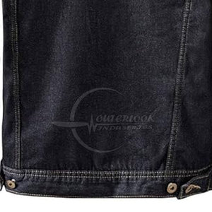 Single Breasted <b>Jeans</b> <b>Jacket</b> <b>Men</b> Slim Fit Cotton Outwear <b>Jackets</b> Spring Autumn <b>Men</b> <b>Jeans</b> <b>Jackets</b> Casual Custom Color - Product Image 5