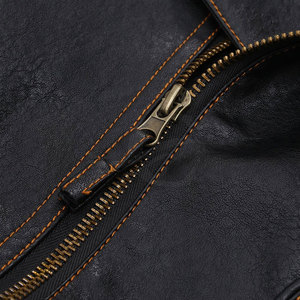 Men's Genuine Leather <b>Jacket</b> Breathable <b>Slim</b> <b>Fit</b> Men's Leather Fashion Leather <b>Jacket</b> for Men - Product Image 6