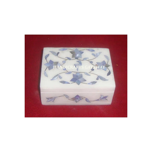 Cajas de Joyería Hechas a Mano de Hermosa Nácar Azul y Mármol Blanco para Fabricación y Exportación al por Mayor - Product Image 1