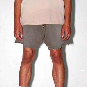 New Shorts 100%cotton Heavyweight Washed Sun Faded Shorts Jogging Vintage Distressed Streetwear Acid Washed Shorts for Man - Product Image 5