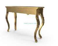 Table console dorée/table console dorée/meilleur design en bois massif vintage, table console sculptée en bois récupéré, meubles anciens
