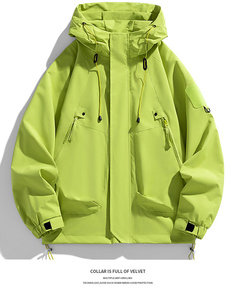 Nouveau design et confort hommes femmes unisexe solide automne hiver Couple décontracté imperméable coupe-vent extérieur veste - Product Image 2