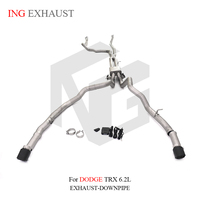Catback d'échappement sablé en titane ING pour Dodge RAM 1500 TRX 6.2L tuyau de descente réglage automatique tuyaux épuisés système d'échappement