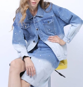 ชุดยีนส์แขนยาวติดกระดุมสำหรับผู้หญิงเสื้อแจ็กเก็ตสั้นสีล้วนสำหรับฤดูใบไม้ผลิฤดูร้อนฤดูใบไม้ร่วง - Product Image 3