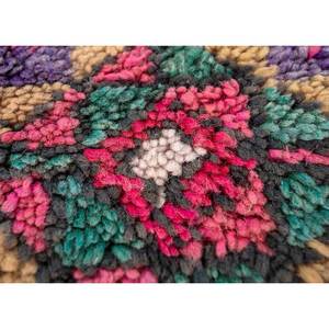 Tapis noué à la main en laine Nuray de style classique, motif géométrique rose et violet, grande taille 9x12 pour la décoration du salon Pae-4526 - Product Image 3