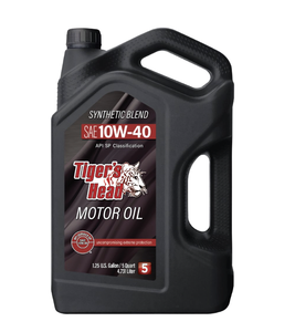 Tiger's Head Anti-Wear Synthetic Blend SAE <b>10W</b>-<b>40</b> Motor <b>Oil</b> 3 Pack 5 Quart Automotive Lubricant - Product Image 1