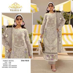 Ropa ocasional Faux Georgette con bordado, traje Salwar, fabricante y proveedor de Surat, tarifa más baja - Product Image 1