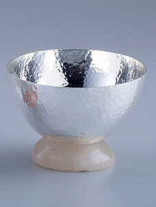 Bol de service impressionnant ustensiles de cuisine maison hôtel Restaurant Fruits secs Dates bols de service couleur argent bol de service en aluminium et en résine - Product Image 2