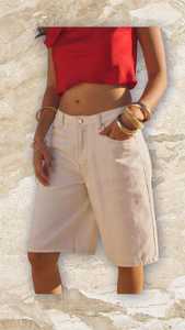 Vintage S Taille Denim Shorts Jeanagers Autre Artisanat Jeans Pantalon Court - Product Image 5