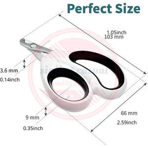 กรรไกรตัดเล็บสัตว์เลี้ยงแบบมืออาชีพ1ชิ้นสำหรับกรรไกรตัดเล็บแมวและสุนัขกรรไกรตัดขนสัตว์แบบมืออาชีพพร้อมที่จับพลาสติก - Product Image 2