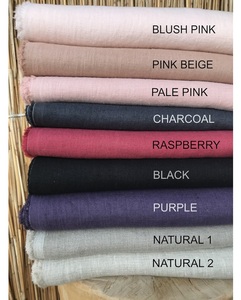 Venta al por mayor 115 ''/292cm tela de lino orgánico 100% tejido listo para vestidos de niñas decoración almohadas ropa de cama cojines sofá-liso - Product Image 1