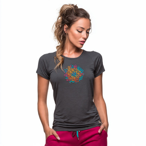 T-shirt de yoga pour femmes, vêtements de sport, manches courtes, t-shirts amples pour femmes, vêtements de yoga, col rond, hauts pour femmes - Product Image 4