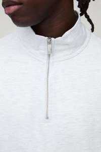 Ensemble de survêtement pour homme bleu marine avec sweat-shirt demi-zip et pantalon de jogging assorti, vêtements en gros OEM ODM - Product Image 6