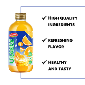 JOJONAVI Bebida de zumo de naranja Néctar en botella de 330ml Precio de fabricante Proveedor al por mayor Etiqueta privada OEM HALAL ISO KOSHER - Product Image 3