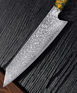 Mejor precio hecho a mano de acero de Damasco cuchillo de Chef japonés hoja afilada mango de madera Apto para lavavajillas cantidad a granel - Product Image 3