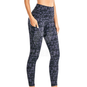 Best Selling Women's Yoga <b>Leggings</b> High Quality Spandex/Polyester Breathable Quick Dry Elastic Waist Solid <b>Pattern</b> Sublimation - Product Image 1