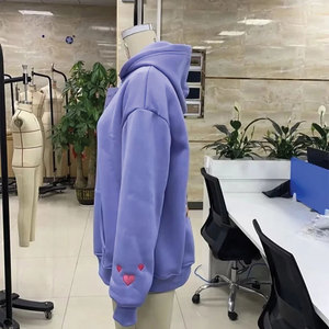 Vintage Retro Floral <b>Aesthetic</b> Oversized 3D Embroidery Lavender Affirmation Graphic Front Sweatshirt Casual Streetwear <b>Hoodie</b> - Product Image 5