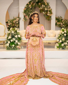 Tissu de soie brodé élégant, respirant, écologique, coupe ajustée, de qualité supérieure, pour robe de mariée traditionnelle somalienne (Dirac) de mariage africain - Product Image 4