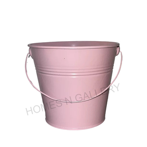 Latest Luxury Pink Powder Coated Garden Bucket Planters Pots New Design Outdoor <b>Plant</b> Stand Home Decoration at Low Price - Product Image 3