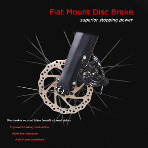 Vélo de route Airwolf à frein à disque plat R8020-22 vitesses, frein hydraulique, cadre en fibre de carbone T1000, pneus larges 700*32C - Product Image 2