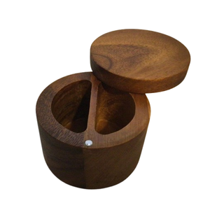 Tapa Giratoria Redonda Salero Caja Condimentos Azúcar Sal Especias Tarro Bambú Pimienta Caja Contenedor Cuchara Utensilios de cocina - Product Image 5