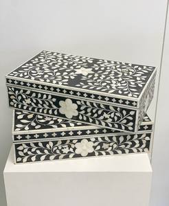 Nouvel arrivage Boîte décorative de rangement pour accessoires Boîte de rangement pour bijoux en incrustation d'os polyvalente à prix raisonnable - Product Image 4