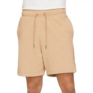 Nouveau design Pantalon court de survêtement pour entraînement de fitness et de gymnastique à la taille avec cordon de serrage pour hommes Short en polaire de couleur unie Tissage non tissé - Product Image 1