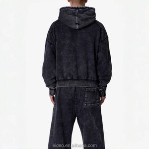 เสื้อฮู้ดดี้ทรงโอเวอร์ไซส์สไตล์วินเทจ ผ้าเฟรนช์เทอร์รี่เนื้อหนา ล้างสีแบบแอซิดวอช  สำหรับผู้ชาย - Product Image 6