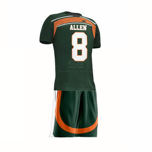 เครื่องแบบฟุตบอลลายธงโลโก้ที่กำหนดได้เองสำหรับทุกเพศดีไซน์เฉพาะผลิตจากโรงงาน100% โพลีเอสเตอร์ระบายอากาศได้ดีแห้งเร็ว - Product Image 2