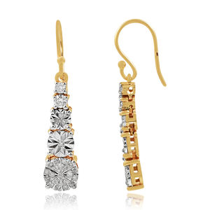 Style gold plated 925 sterling <b>silver</b> zircon gemstone matte finish <b>earring</b> <b>for</b> <b>women</b> - Product Image 5