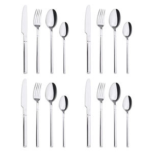 High-Grade Sleek Handle Stainless Steel 304 Corrosion Resistant Luxury Dining Flatware <b>Set</b> Business Gifts Mirrored Steel - Product Image 6