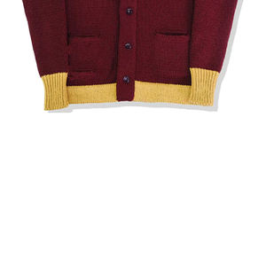 Cárdigan Grueso Personalizado Unisex 100% Algodón Transpirable con Cuello en V Antiarrugas de Secado Rápido al por Mayor con Botones en las Mangas de Punto de Moda - Product Image 5