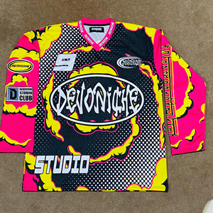 Gran oferta, camiseta de rugby personalizada para hombre, camiseta de sublimación recortada cuadrada de gran tamaño, camiseta de fútbol americano de tela de malla de manga larga - Product Image 1