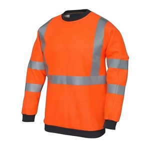 Men's Reflective Fluorescent Hooded <b>Sweatshirt</b> Fleece Polyester Top for Safety Road <b>Work</b> Hi Vis Workwear <b>Sweatshirt</b> - Product Image 1