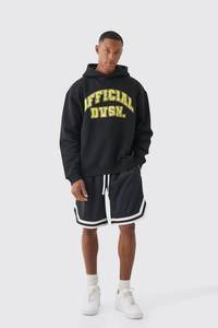 Venta al por mayor de diseño personalizado de gran tamaño Varsity Sudadera con capucha y baloncesto corto conjunto de gimnasio y ropa de entrenamiento de los hombres Sudadera con capucha y pantalones cortos conjunto - Product Image 6