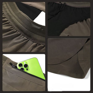 Shorts de sport 2 en 1 avec doublure plus longue, shorts personnalisés pour hommes, shorts de course pour hommes, shorts d'entraînement en plein air, shorts de jogging pour hommes - Product Image 6