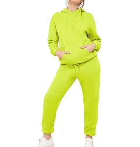 Conjuntos Deportivos de Invierno para Mujer, Estilo Holgado, con Logotipo Bordado Personalizado, Sudadera con Capucha y Pantalones Jogger, Tallas Grandes, OEM - Product Image 1