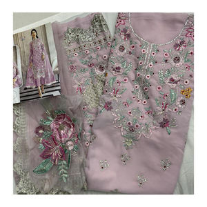 Professionnels de la vente de qualité supérieure belle broderie en georgette de renard costume Salwar avec travail de broderie - Product Image 1