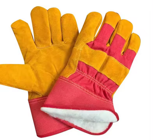 Meilleur prix sur XL Gants de travail canadiens de qualité supérieure en cuir de vache fendu pour l'extérieur, usage industriel et alimentaire, protection des mains et des bras - Product Image 1