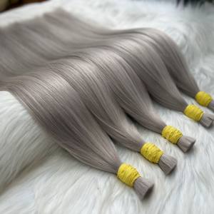 Europeo Ombre Tonos Extensiones de cabello Remy recto natural Cabello humano ruso crudo - Product Image 2