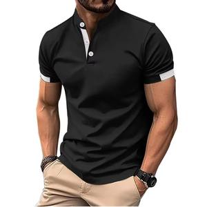 Camiseta de manga corta transpirable de alta calidad para hombre, ropa informal para el hogar, camiseta de manga corta de color sólido para hombre, verano 2024 - Product Image 4