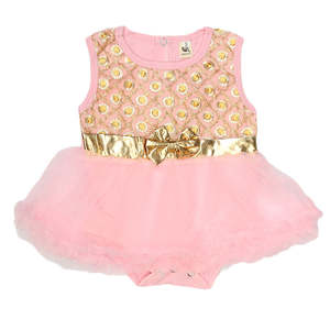 ชุดรอมเปอร์เด็กแรกเกิดแบบมีระบาย - สีชมพู - Product Image 1