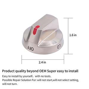 Perilla de control superior de quemador 100% metal real DG64-00473A, perillas de horno y estufa de larga duración para reemplazo de horno doméstico 1 - Product Image 3