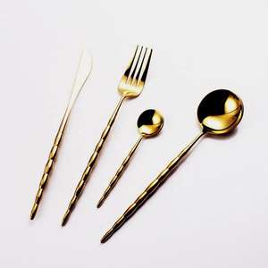 ชุดเครื่องใช้บนโต๊ะอาหารสแตนเลสสตีลทันสมัย5ชิ้นมีมือจับสีดำเงางามสไตล์อเมริกันที่เป็นเอกลักษณ์สำหรับใช้ในครัวทุกวัน - Product Image 3