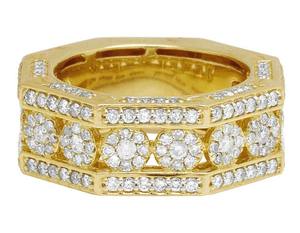 Hip Hop Jewelry <b>Wedding</b> Engagement <b>Gift</b> In S925 Sterling Silver VVS Moissanite Diamond Iced Out Diamond Band Ring <b>for</b> <b>Men</b> - Product Image 2